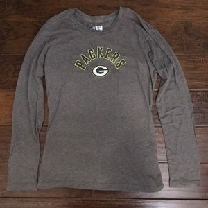 Green Bay Packer Gray long sleeve T-shirt medium
